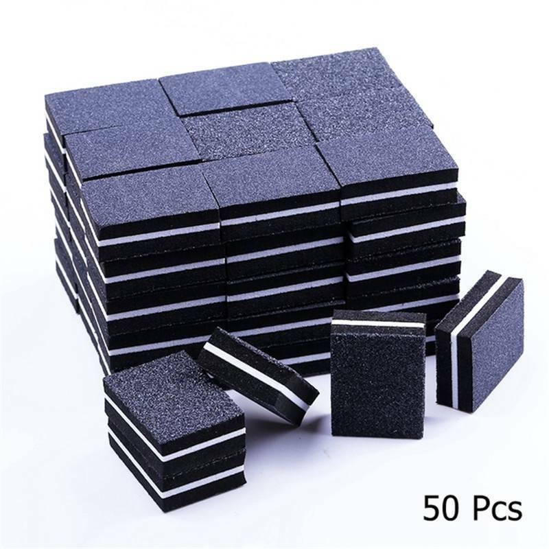 10/25/50pcs Manicure Tools Double-sided lotColorful Sponge Mini Nail File Block