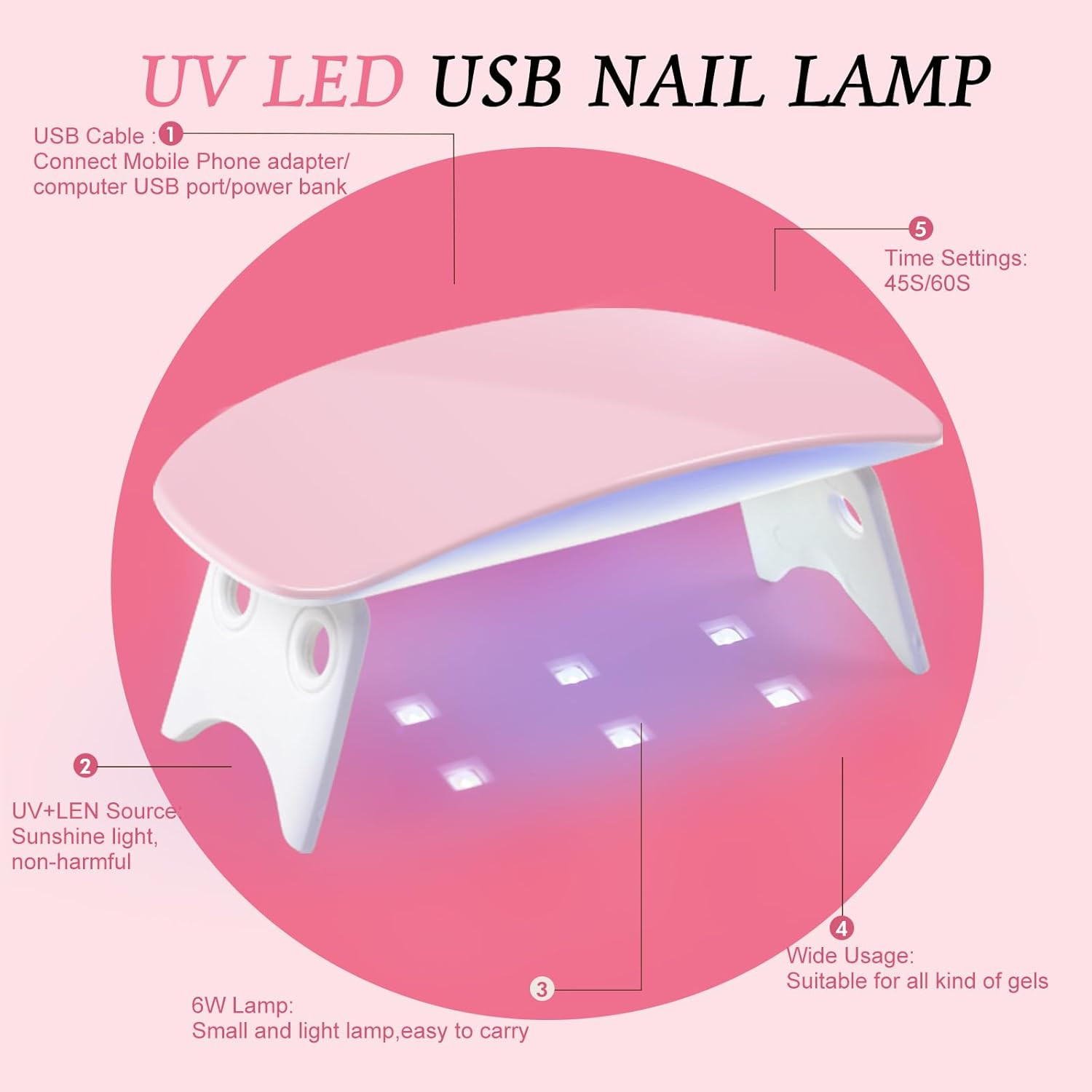 Acrylic Nail Kit for Beginners with Drill U V Light, 3Pc Acrylic Powder Clear/ P
