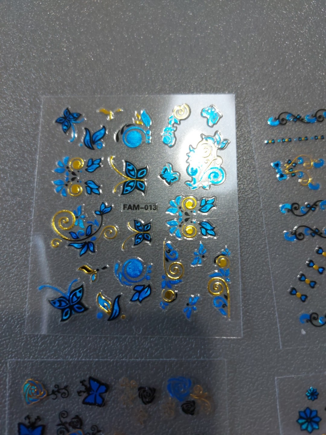 10 X Small Sheets Of Nail Art Stickers (D214) New