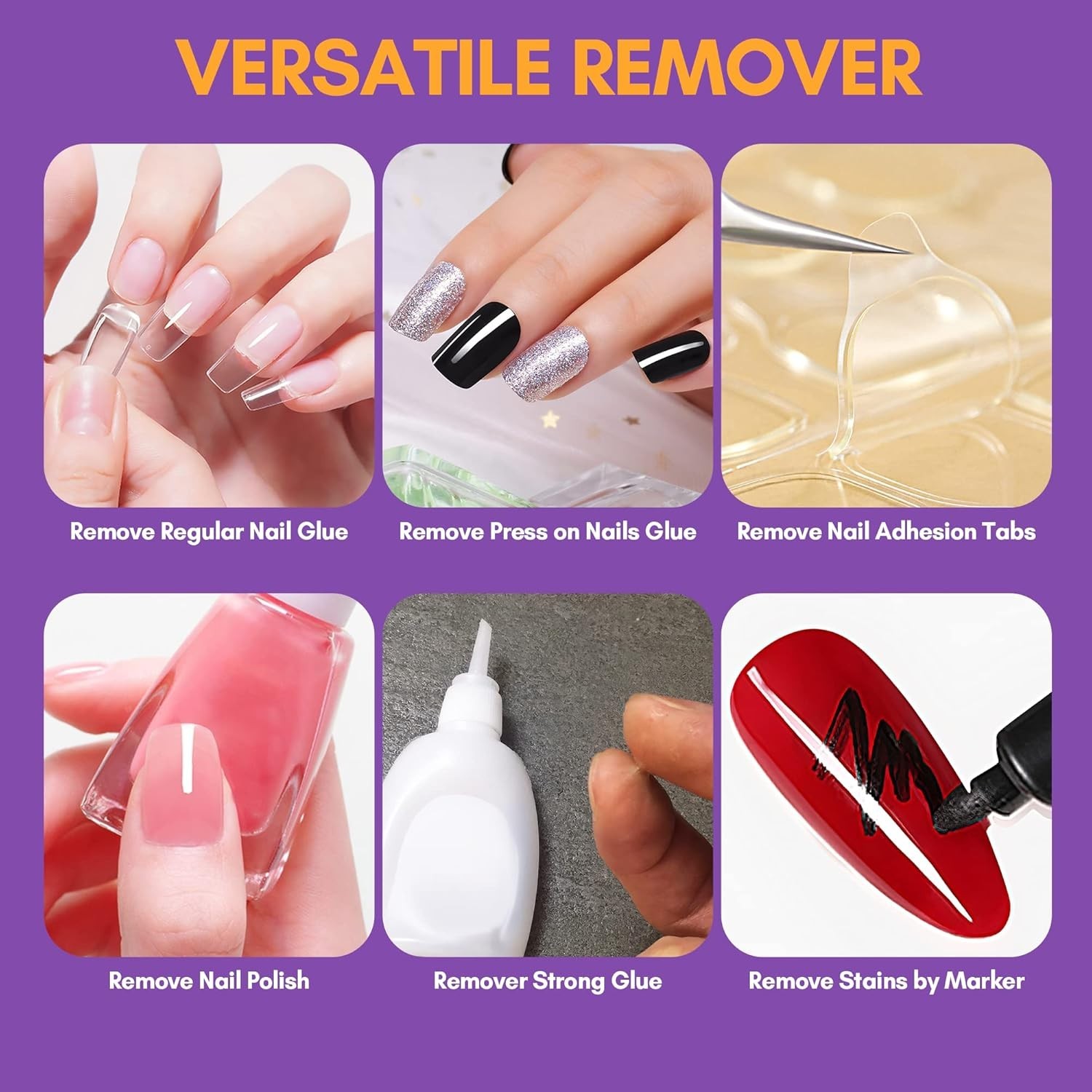 Nail Glue Remover: for Acrylics Press Ons – 50ML Debonder Without Acetone, Ca…