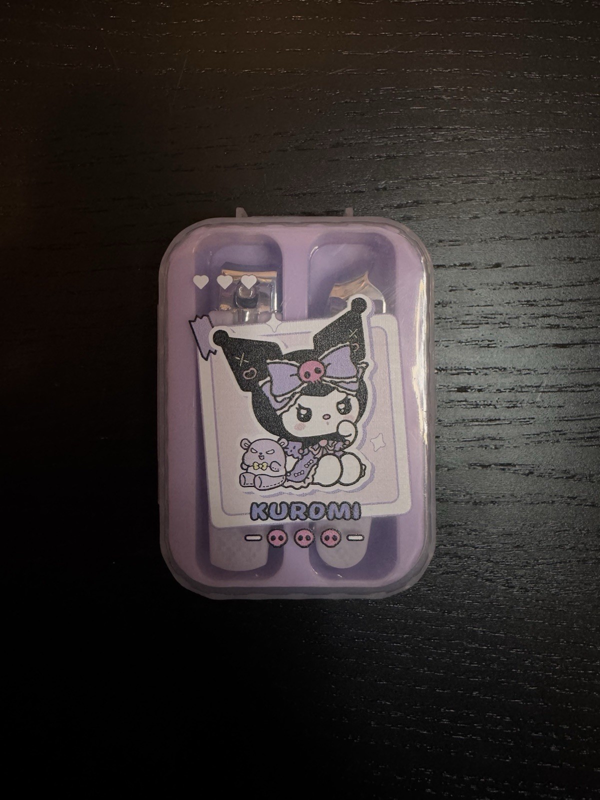 Kuromi Nail Clipper Cutter And Toe Nail Cutter In A Box Travel Set Of 2