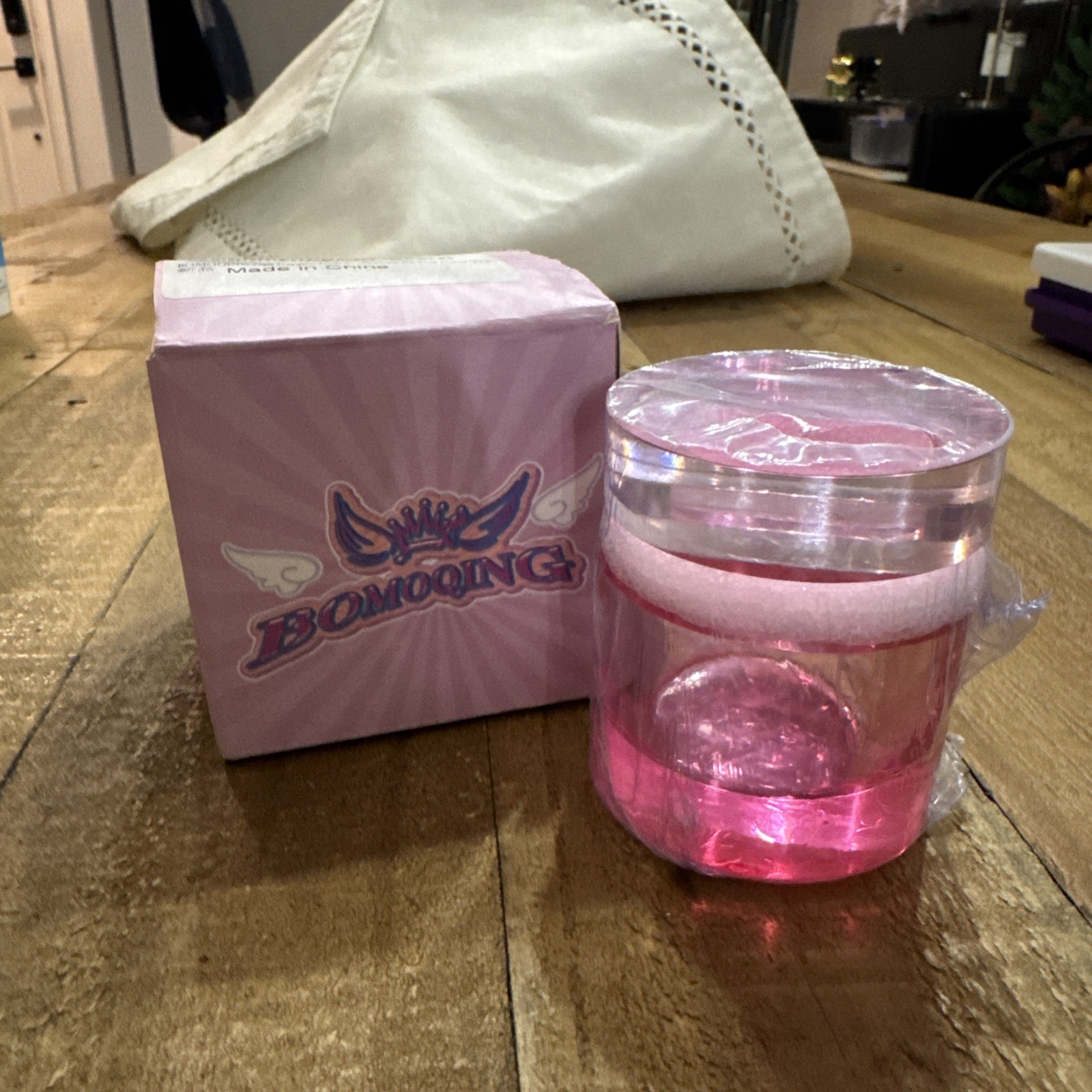 Bomoqing Nail Dappen Dish Acetone Nail Decor Pink