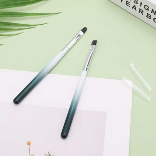 2pcs Nail Clean up Brushes, French Tip Detail Remover Manicure Brush style 7