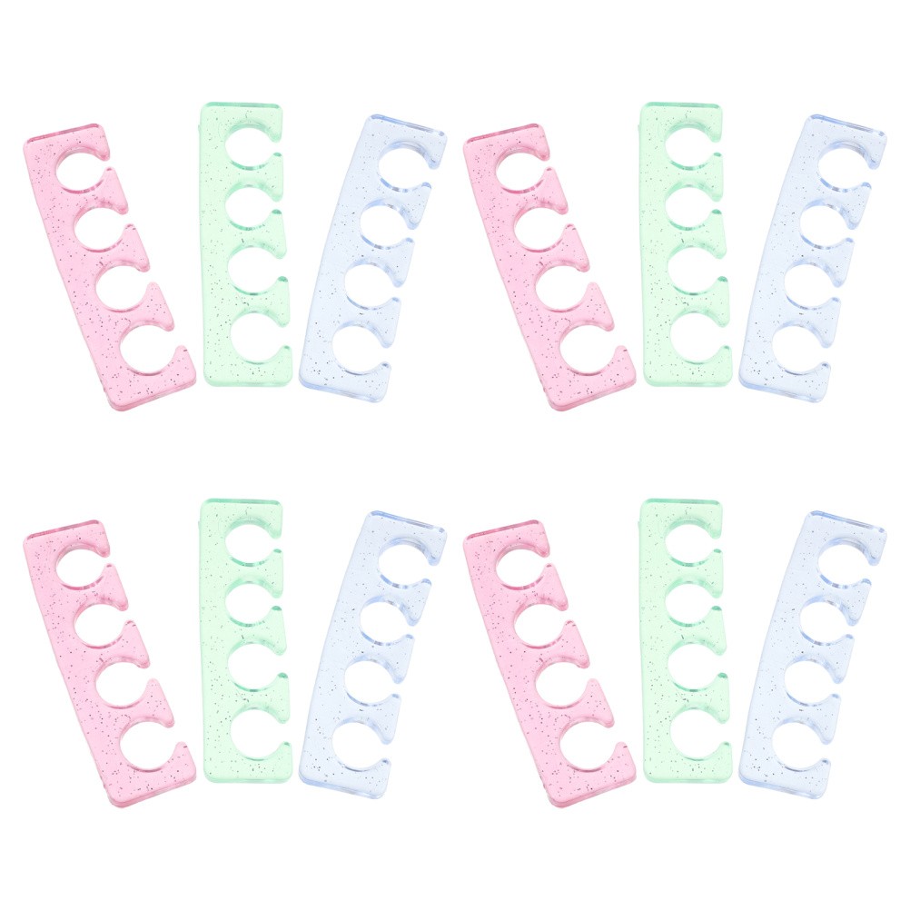 12 Pcs Forefoot Silicone Toe Separator Bunion Spacer Nail Art Separators