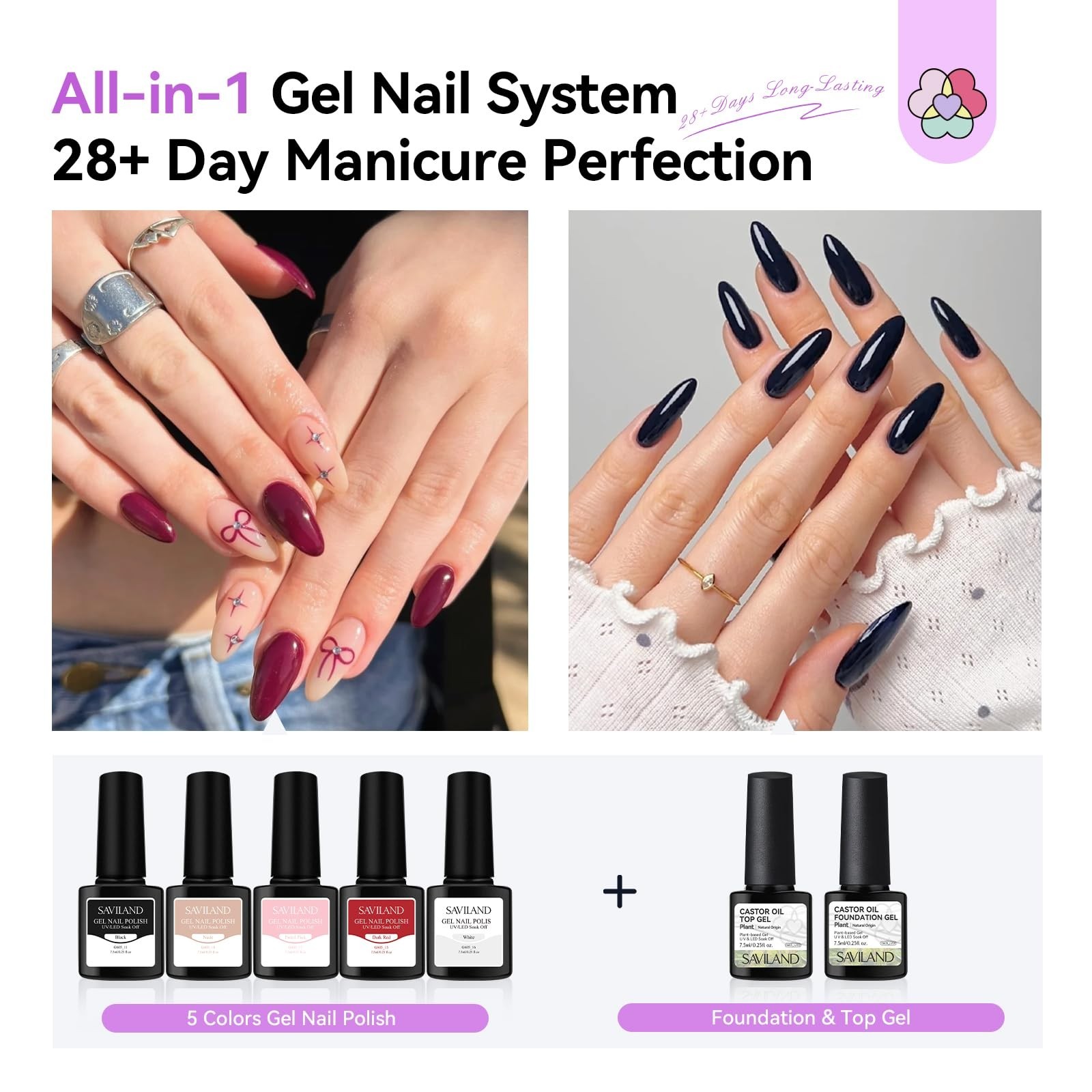 All-in-One Acrylic Nail Kit with 88W Nail Lamp, Monomer, Gel Polish & Drill