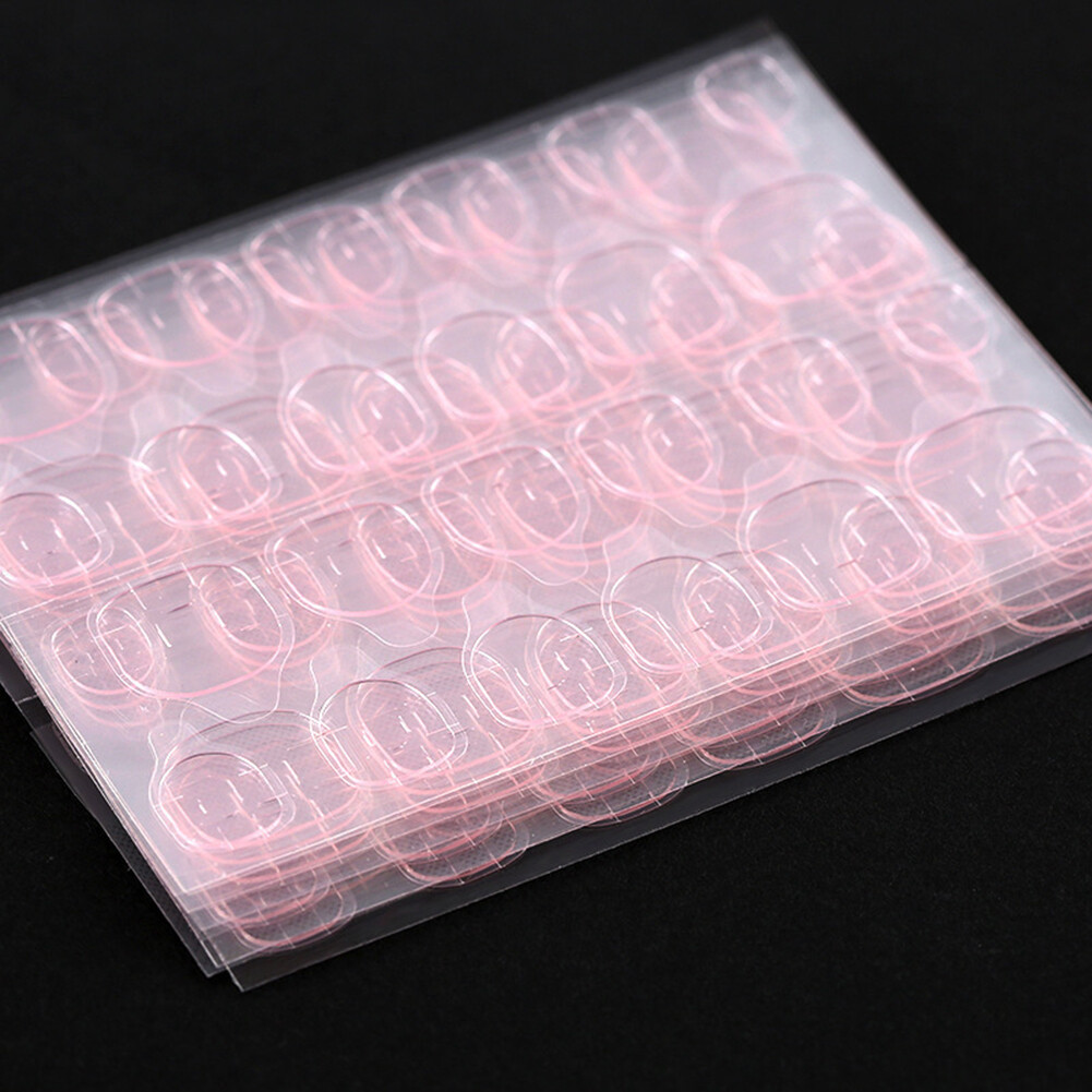 US 10-30 Sheets Waterproof Jelly Double-Sided Tabs False Nail Tips Glue Sticker