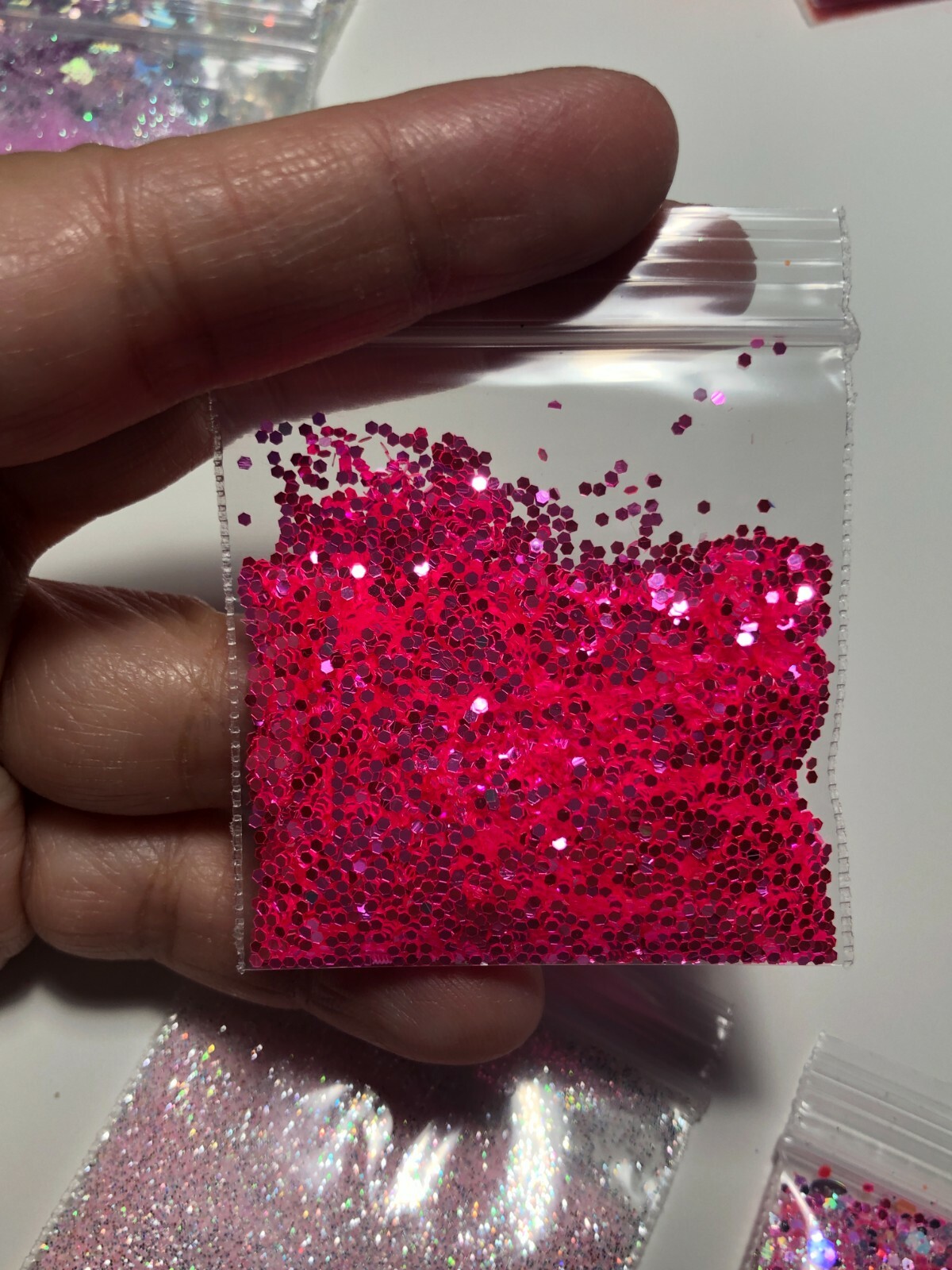 Limited Edition Pink Glitter Mix ” Love Bunny” Acrylic Gel Nail Art US seller