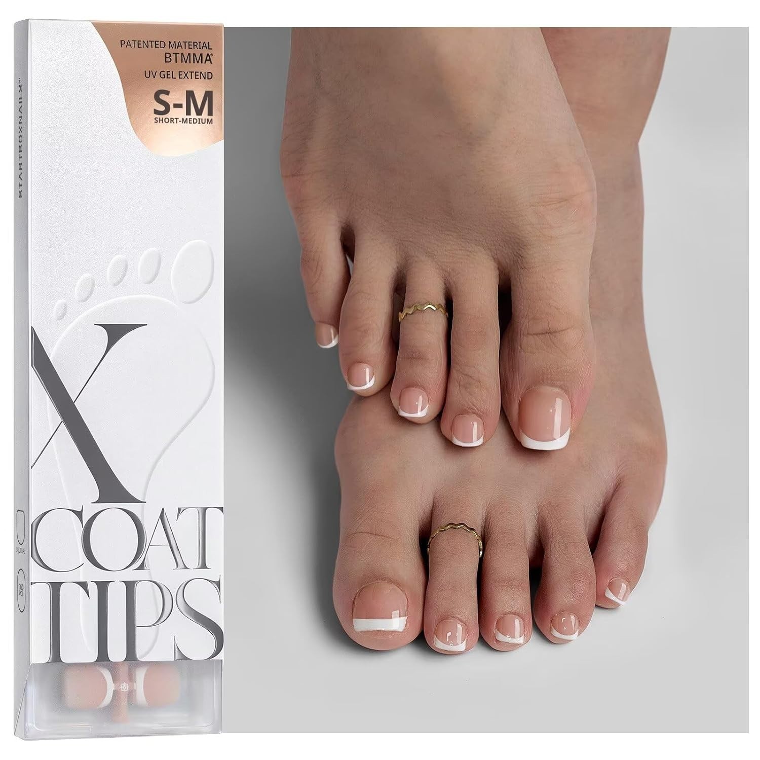 Ultra Fit French Toe Nail Tips – 4X Thick, Lasting Comfort for Every Occasion