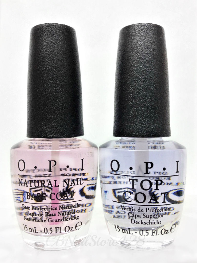 OPI Nail Lacquer DUO 0.5oz/15ml- NTT10 Base Coat and NTT30 Top Coat Natural Nail