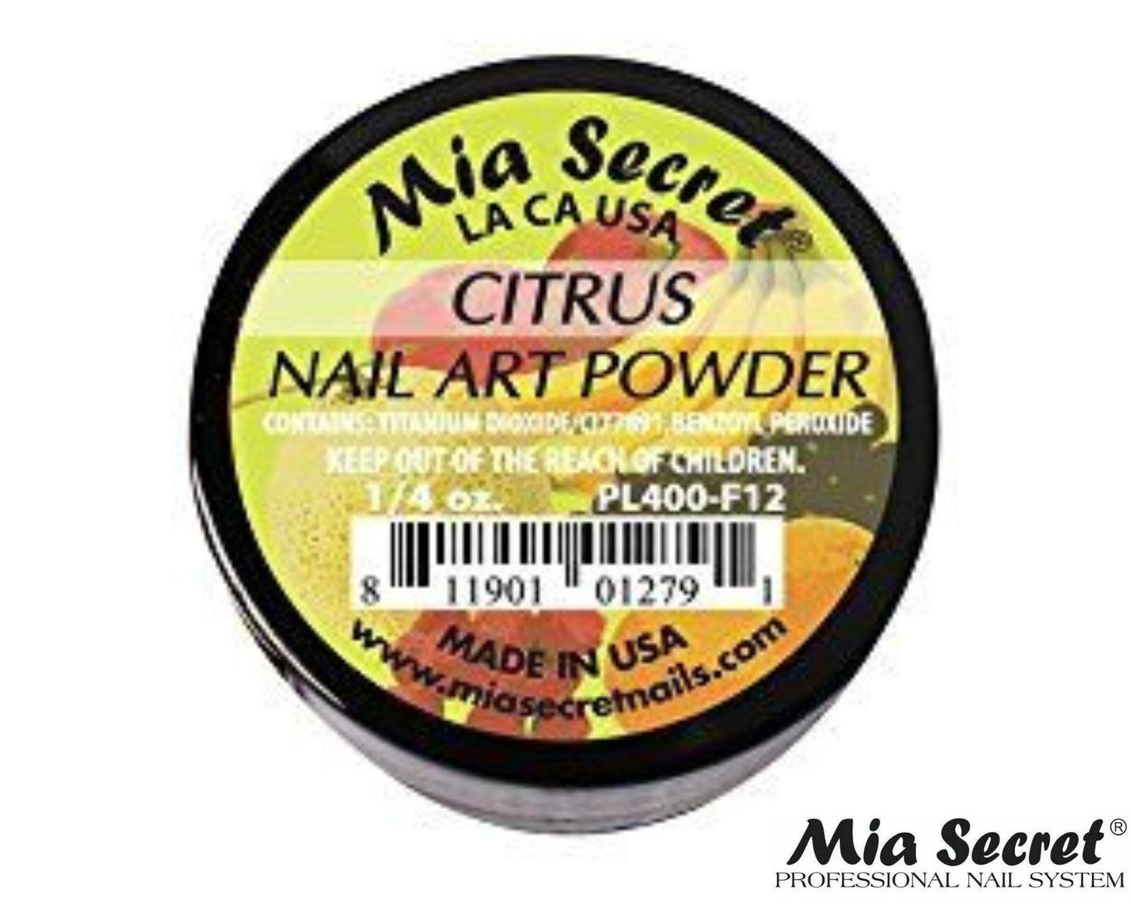 Mia Secret Nail Art Powder Fruity Collection (CITRUS) 1/4oz