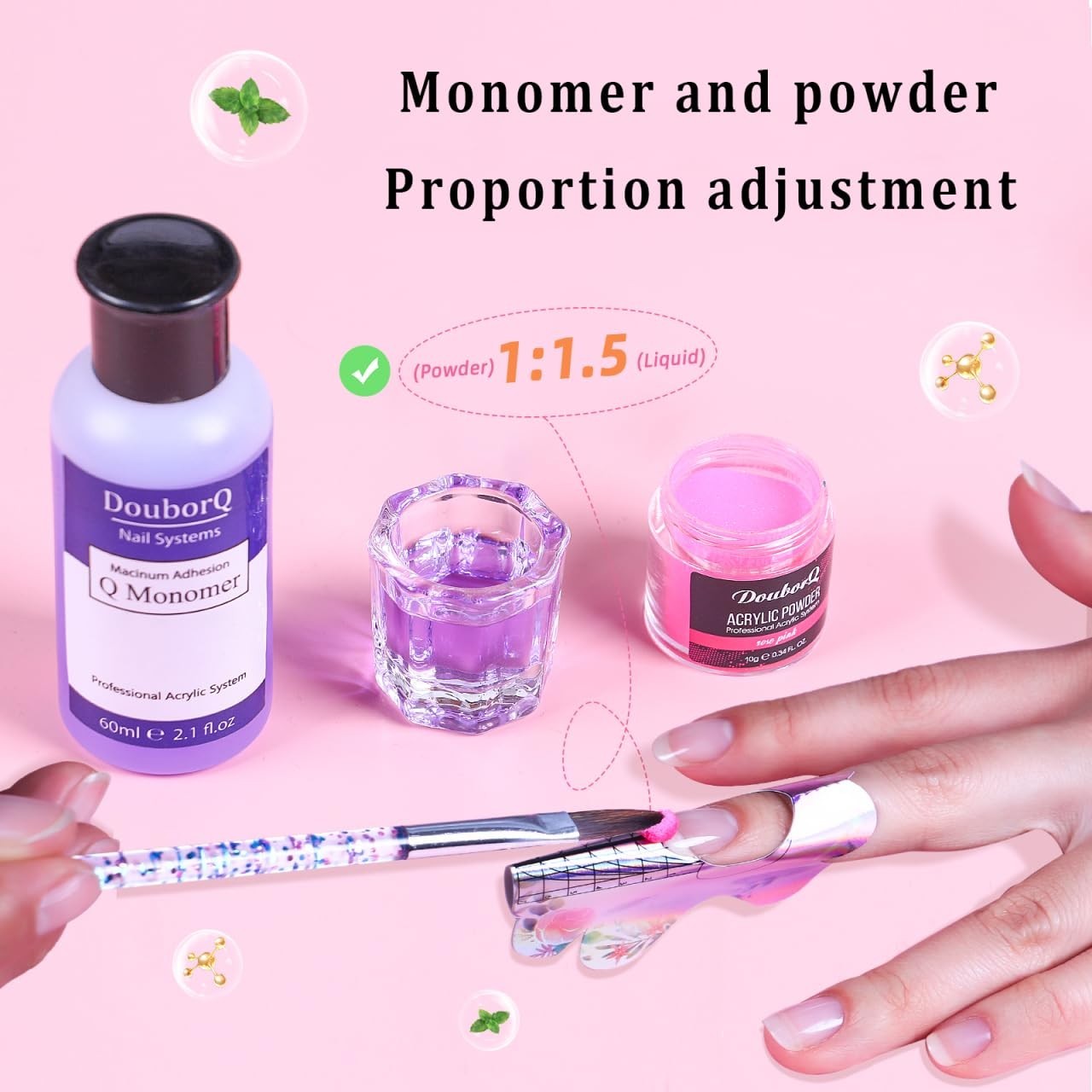 Acrylic Nail Kit Starter Set Acrylic Powder with Nail Drill U V Light Profession