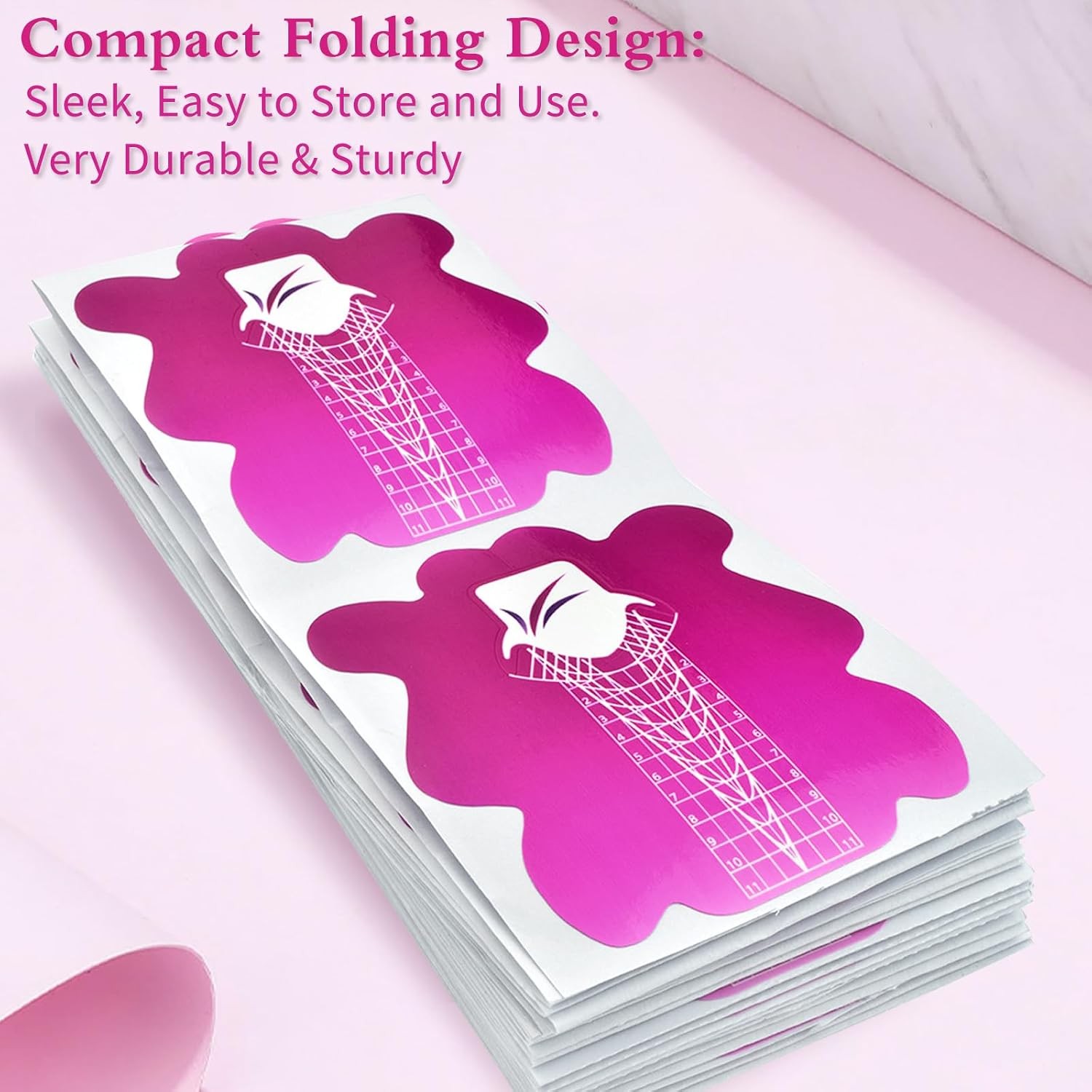 200pcs Nail Form Sticky Nail Forms for Builder Gel Reusable Sturdy Nail Extensio