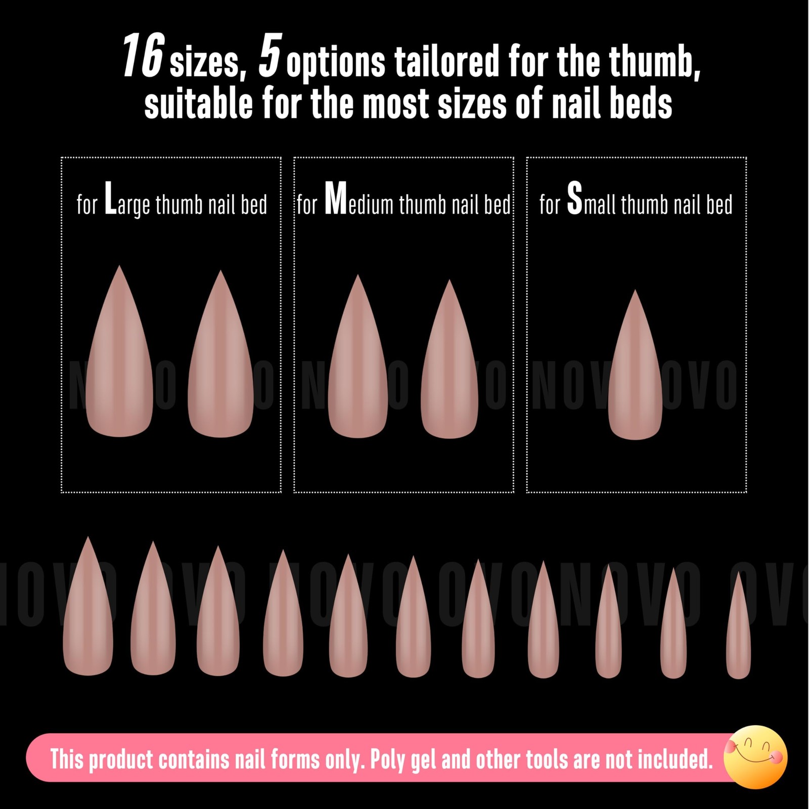 Sharp Stiletto Nail Tips Press on Medium Long Pure Color Brown Pink, Pointed …