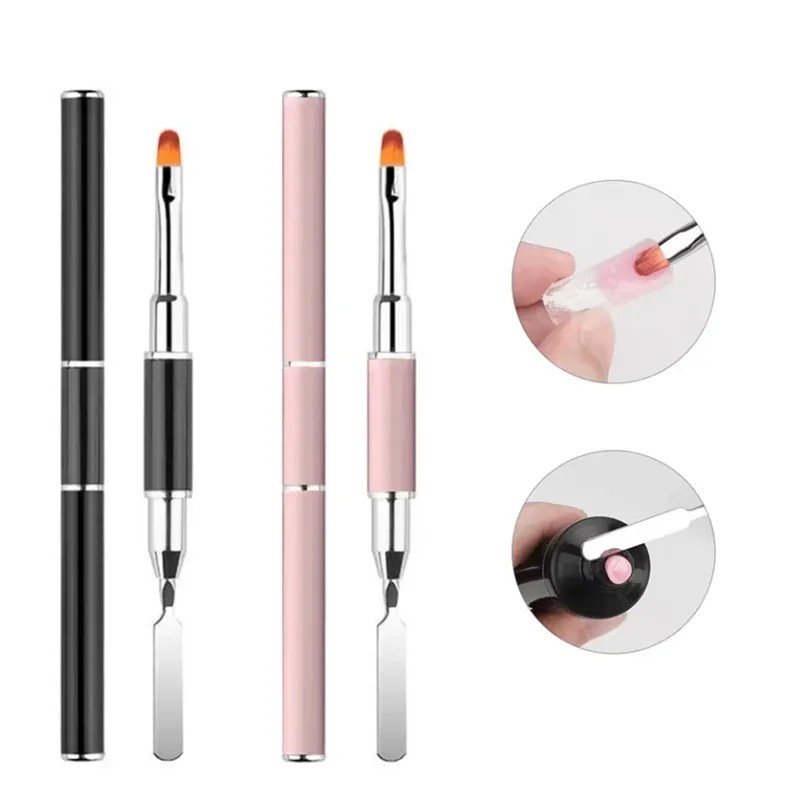 2 in 1 Gel Nail Brush & Picker Spatula Tool for Acrylic Extension Gel