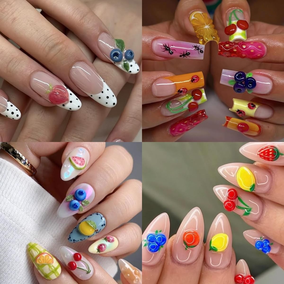 SHUXILIN Orange Fruit Nail Charms 150Pcs