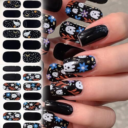 6 Sheets Halloween Nail Art Stickers for Nail Art 3D Halloween Nail Stickers-9