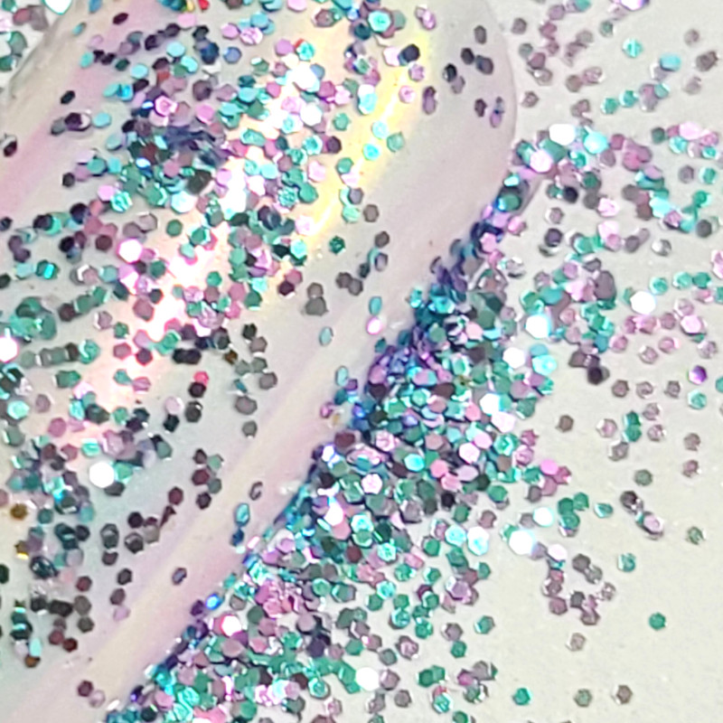J.HOO Two Tone Hexagon Nail Glitter 0.4mm Ultra Fine Aurora 4 Colors