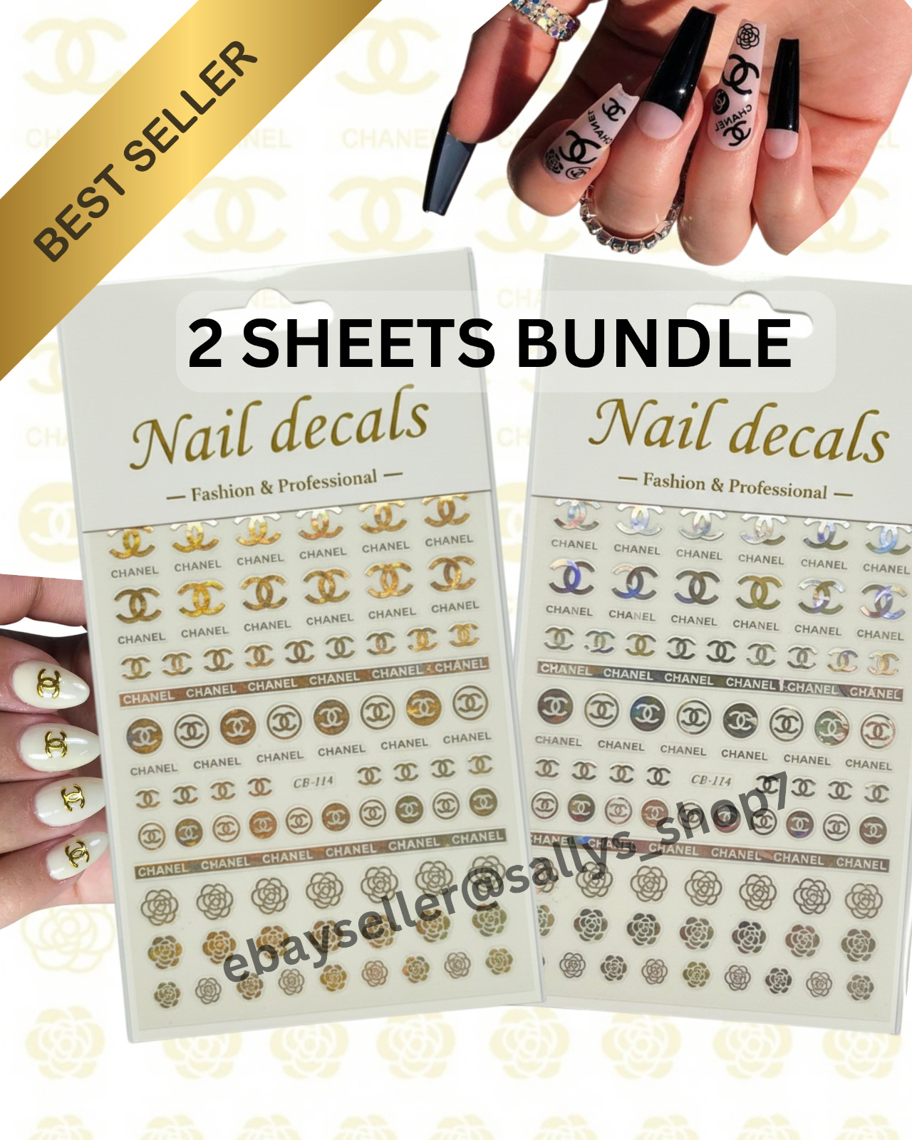 5D Embossed Nail Art Stickers: Gold Silver Luxury Craft Spring 20262scd dcsdc