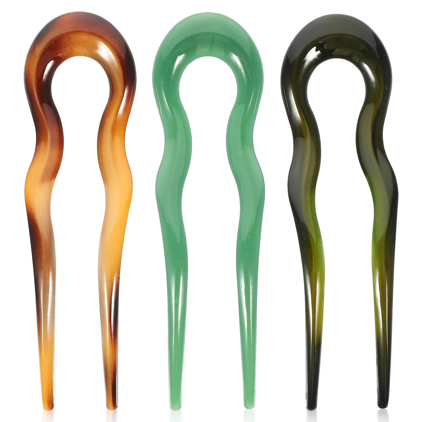 LALAFINA 3pcs French Hair Pin U Shaped Hairpin 1 Count (Pack of 1), style 1
