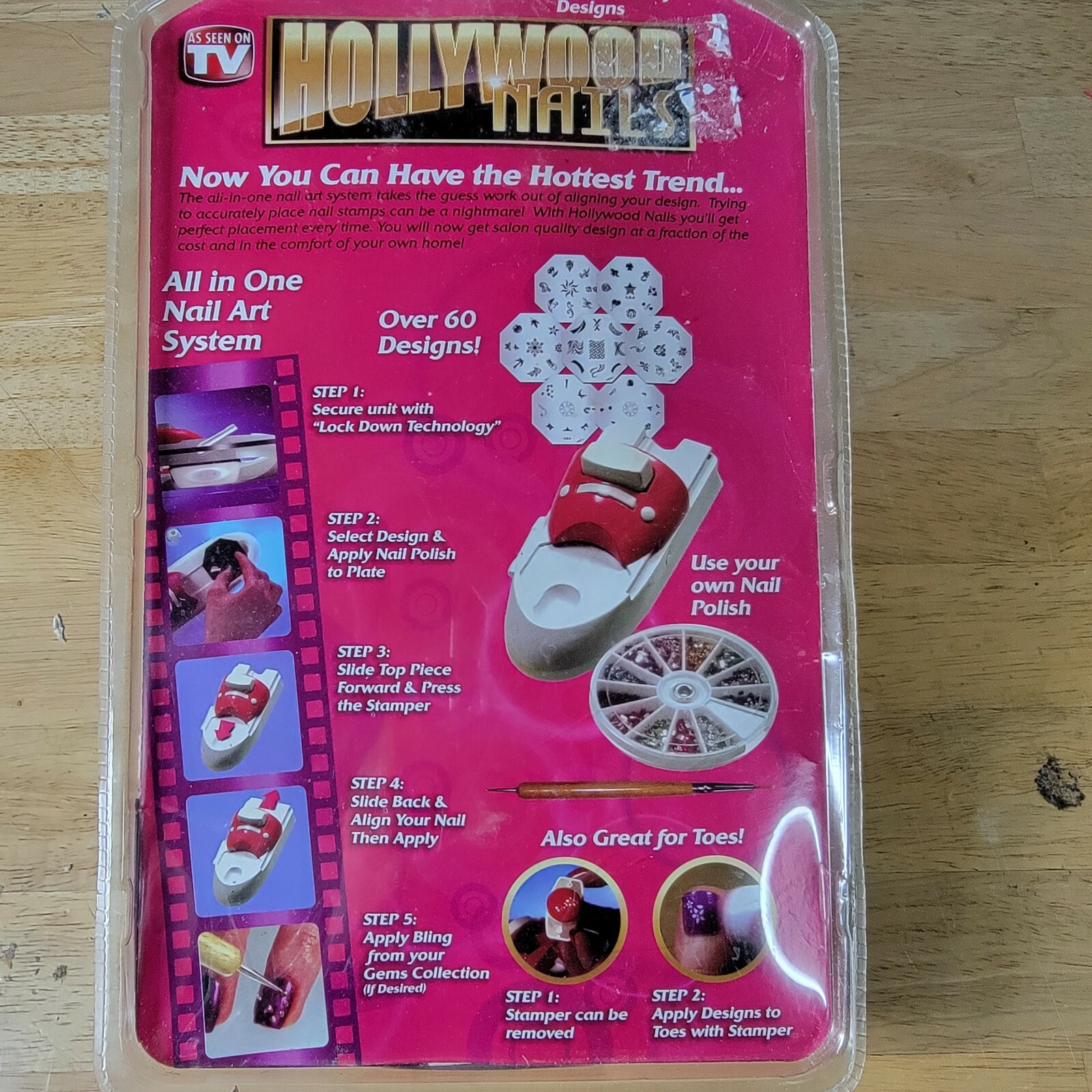 Sealed Inventel Hollywood Nails All In One Nail Art System Kit As Seen On TV