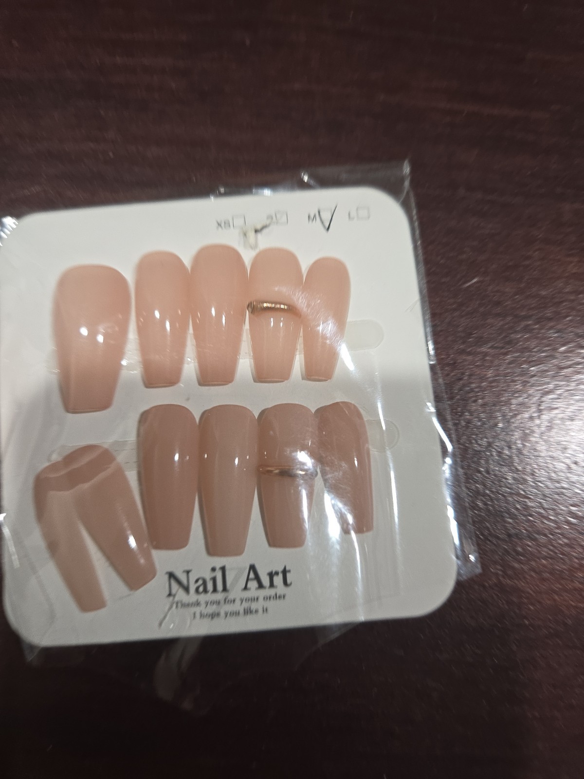 Press On Nails Medium 9 Sets With Alcohol, Glue and File