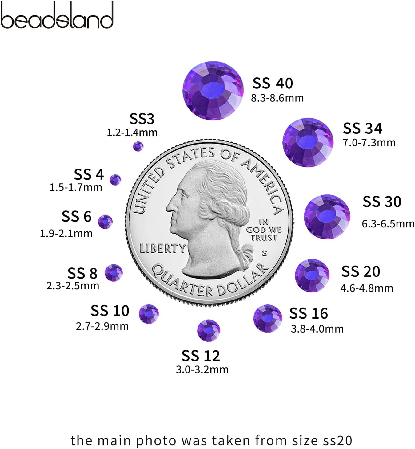 2880Pcs Flat Back Crystal Rhinestones round Gems for Nail Art and Craft Glue Fix