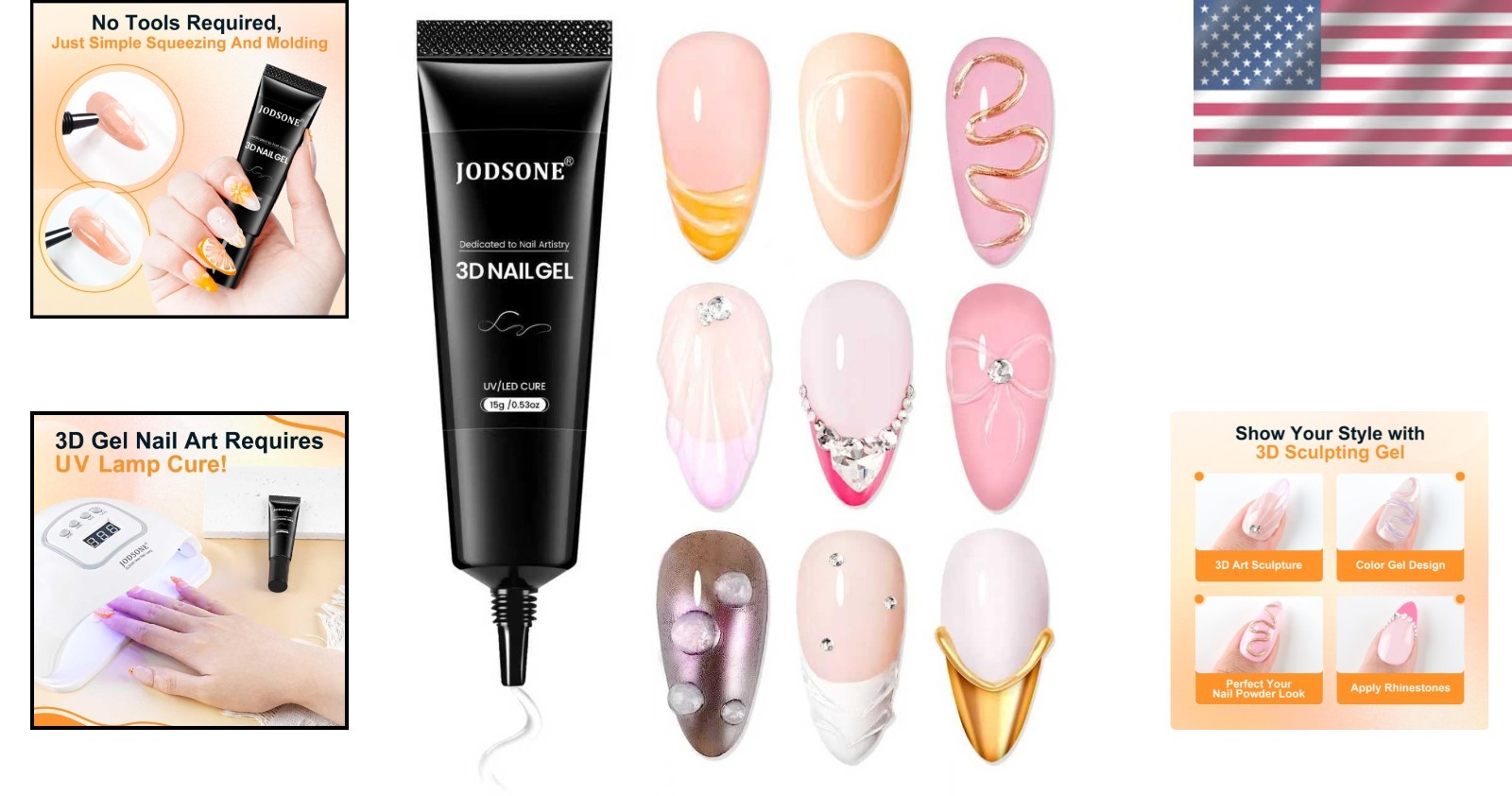 15g Quick-Drying 3D Gel for Incredible Nail Art Designs – Ideal for All Users