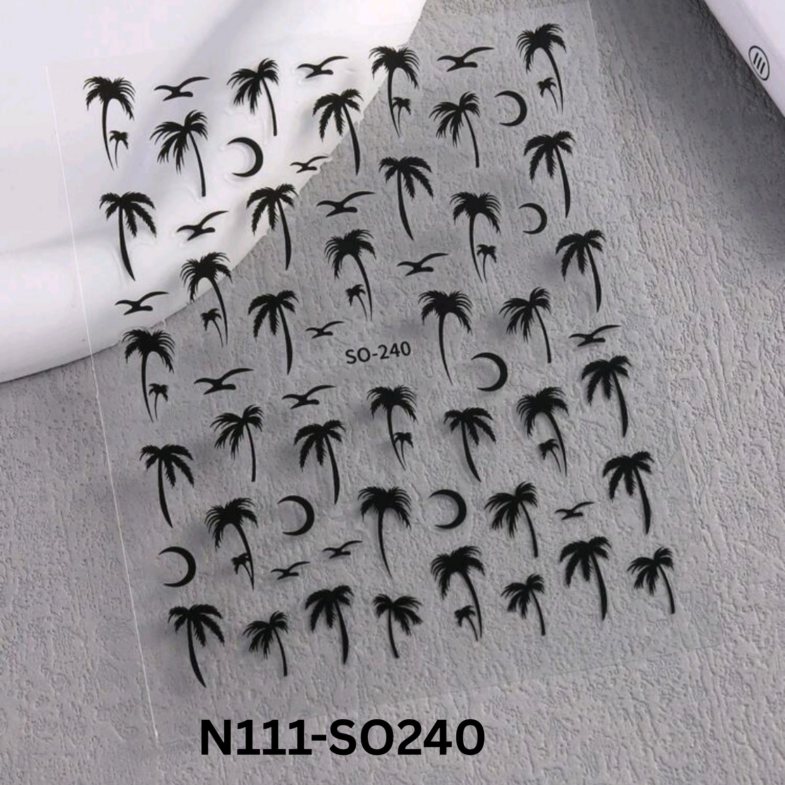 Palm Tree Nail Stickers 3D – Tropical Beach Nail Art Decals for DIY Manicure & S
