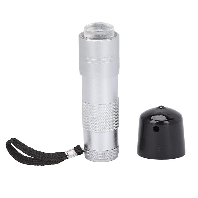 Press Nail Art Flashlight, 12 Light Chips Handheld Nail Art Press Light Metal