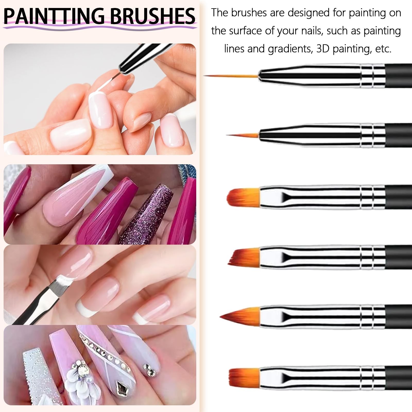 Set de sellos para uñas, sello de silicona transparente para estampar uñas