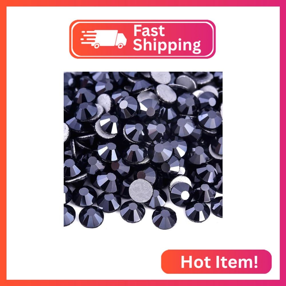 Blinginbox 1440Pieces SS10/2.7-2.9mm Flat Back Crystal Rhinestones Round Gems fo
