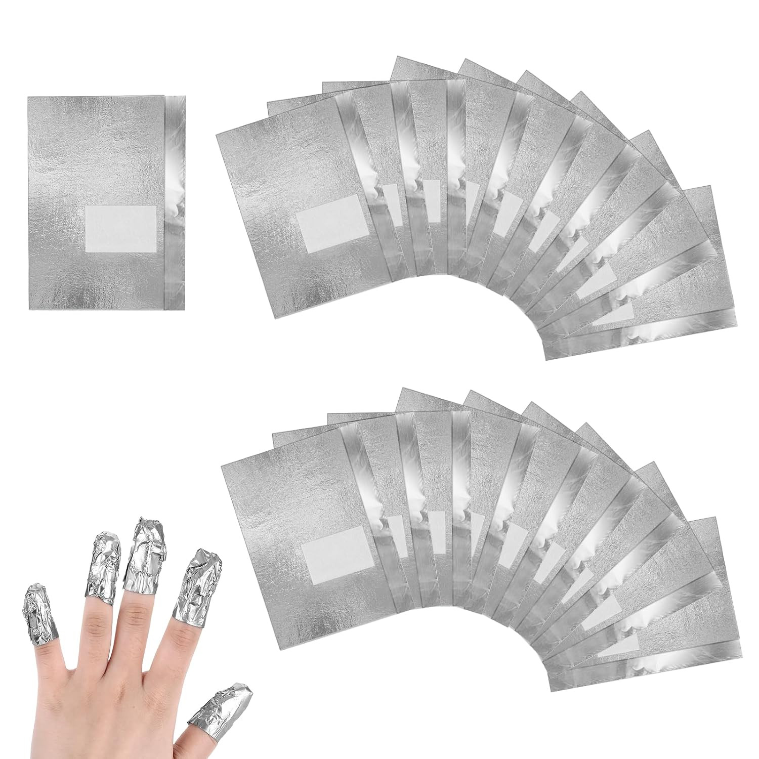 100 Pcs Nail Foil, Nail Polish Remover Gel Nail Foil Wraps for Nails, Soak off F