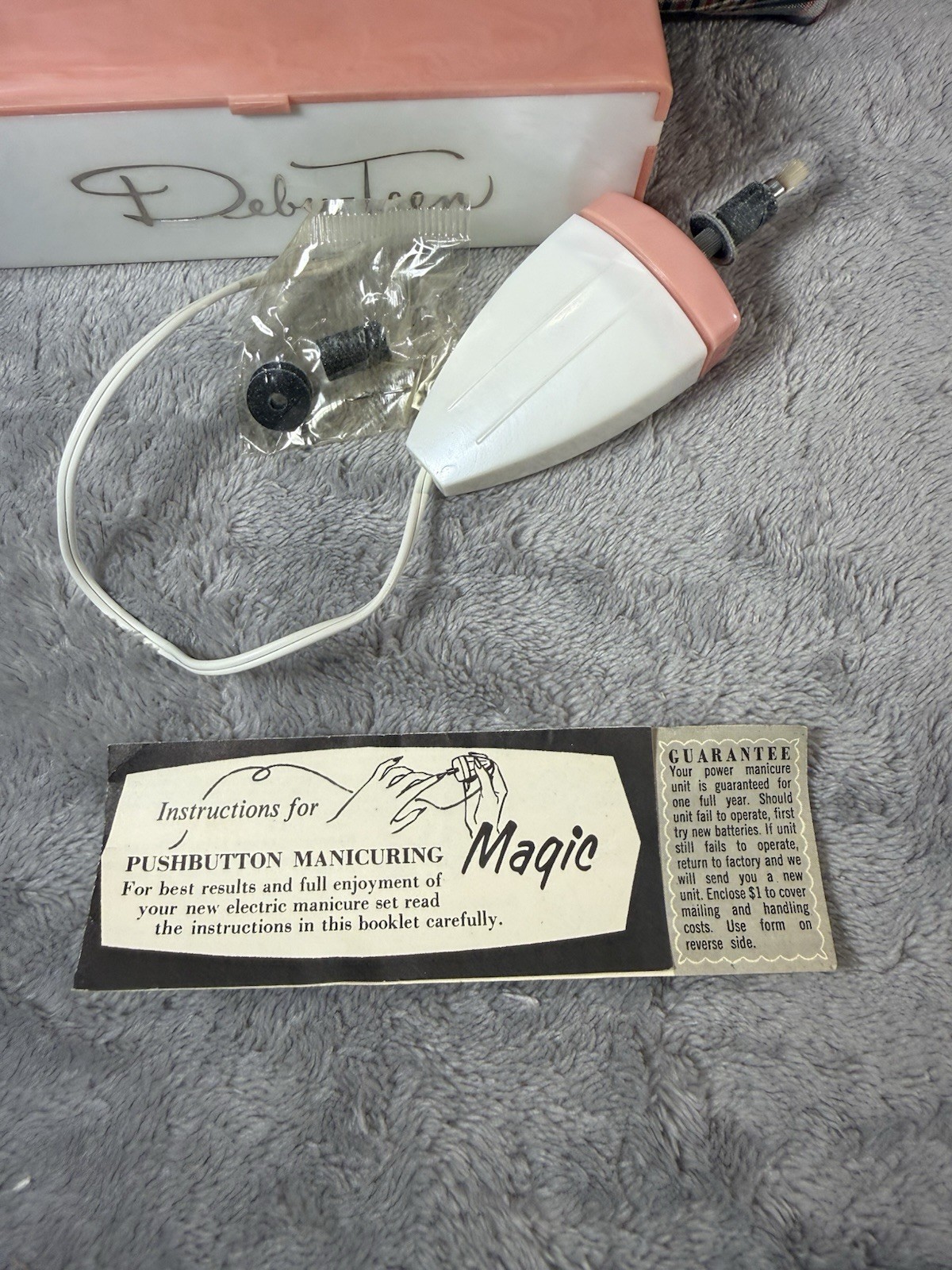 VTG Lady Manicure Push Button Manicuring Magic By Debu-Teen 1960s