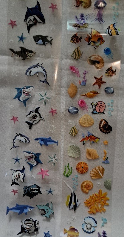 Foil Nail Art Decorations Transfer Sticker Sea Shark Turtle Designs Box Fish