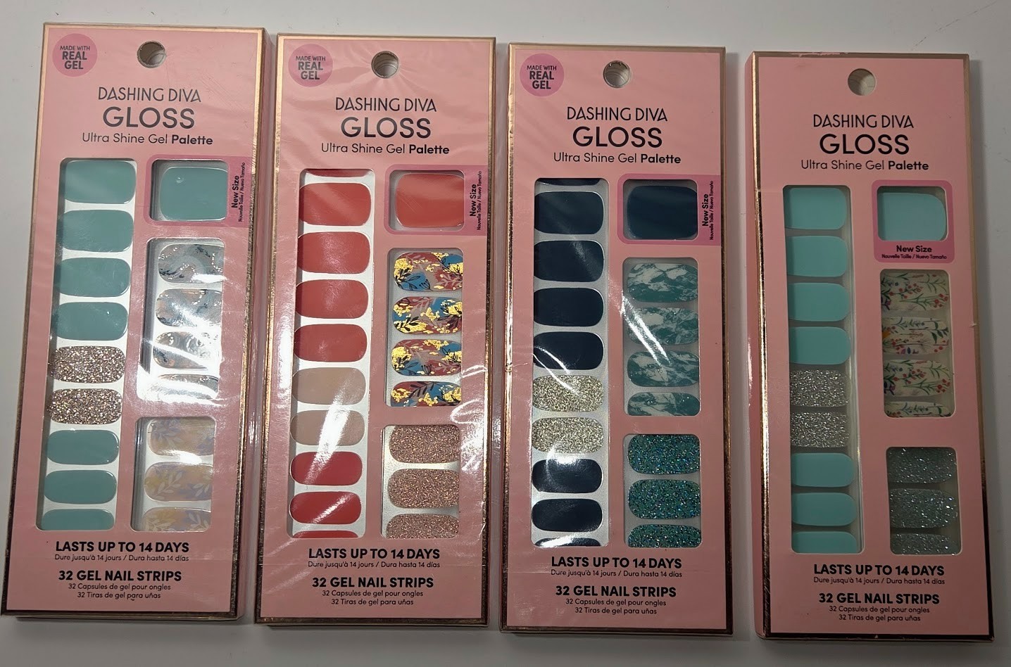 Dashing Diva Gloss Ultra Shine Gel Nail Strips (4PKGS) GET JADED, LEAF IT BE, IV