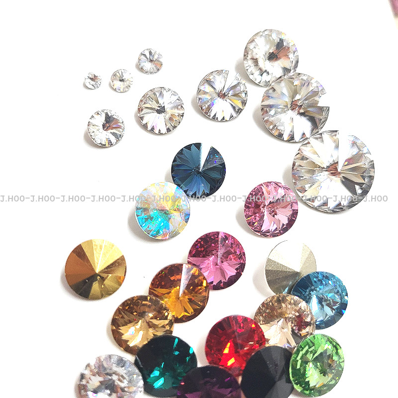 Swarovski 1122 Rivoli Round Stone SS47 10.7mm Pointed Back Crystal 2pcs