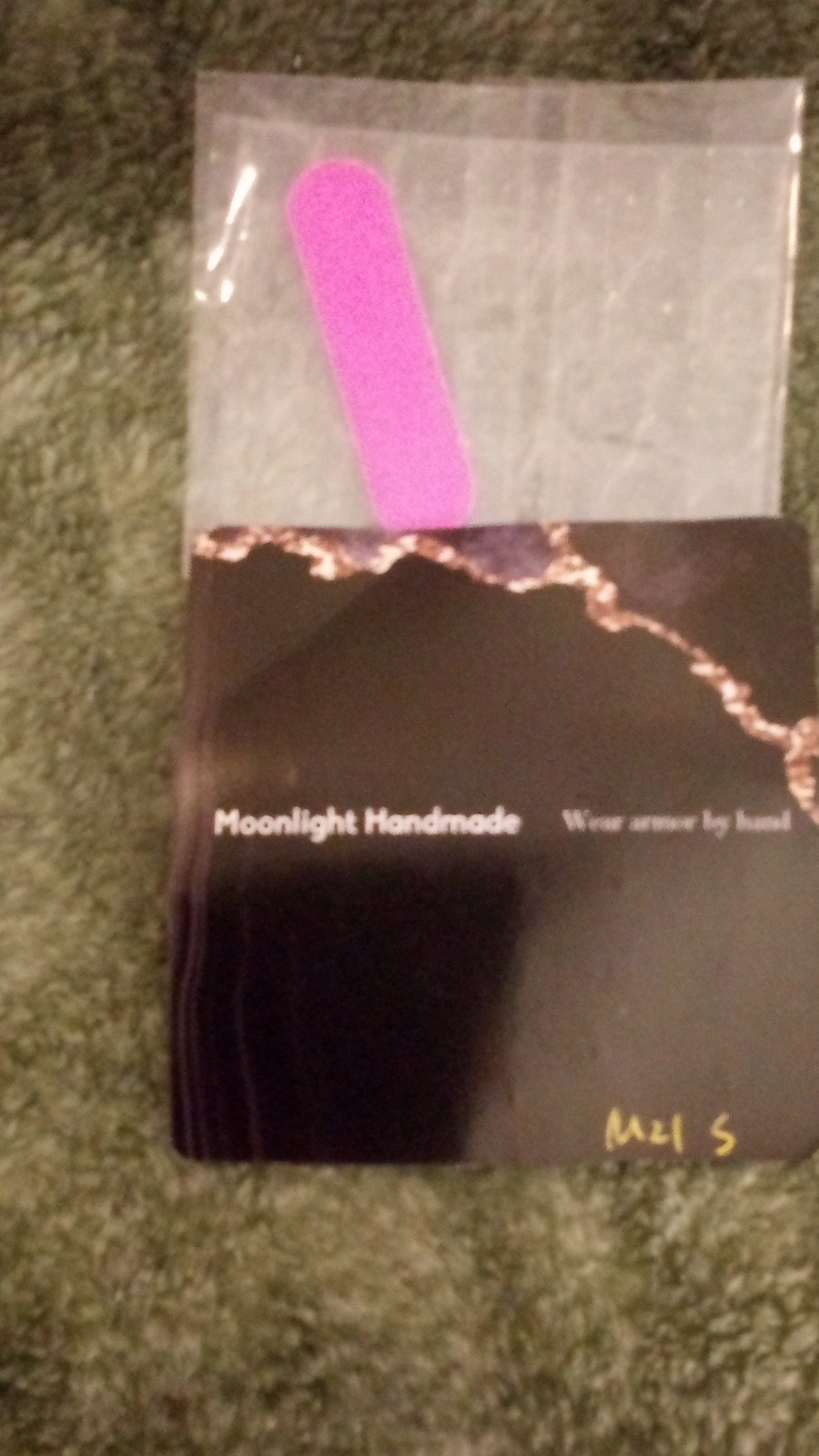 Moonlight Handmade 3D Press-On Nails Pink Silver Square Pre-Designed Full Cover