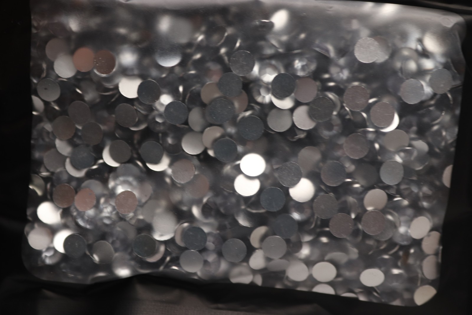 (1400-Pk) Jelly Rhinestone AB Color Glitter Round Flatback Nail Stones 4mm