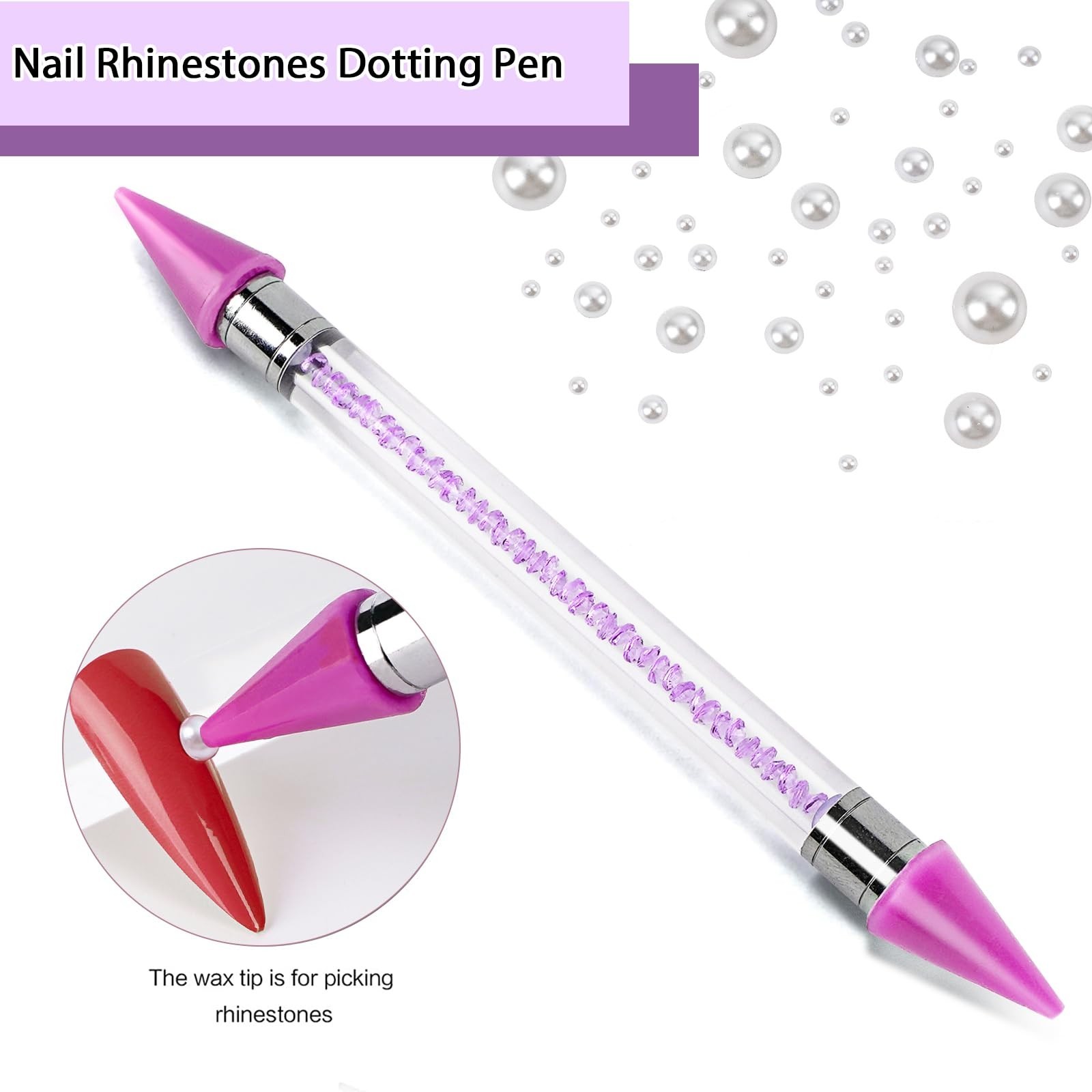 Canvalite Flatback Nail Pearls for Crafting, Multiple Sizes Half Pearls with …