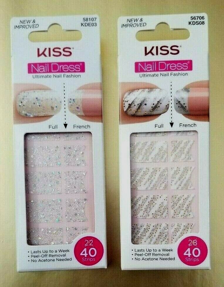 KISS NAIL DRESS Ultimate Nail Fashion 40 Strips each pack CHOOSE YOUR STYLE