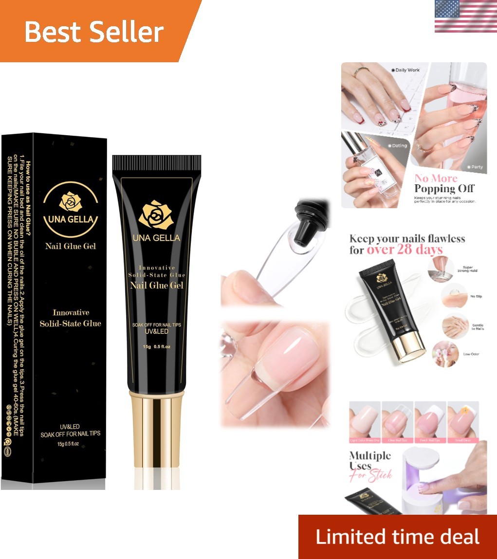 15ml Solid Nail Glue Gel – Strong Adhesive for Acrylic and Soft Gel Tips