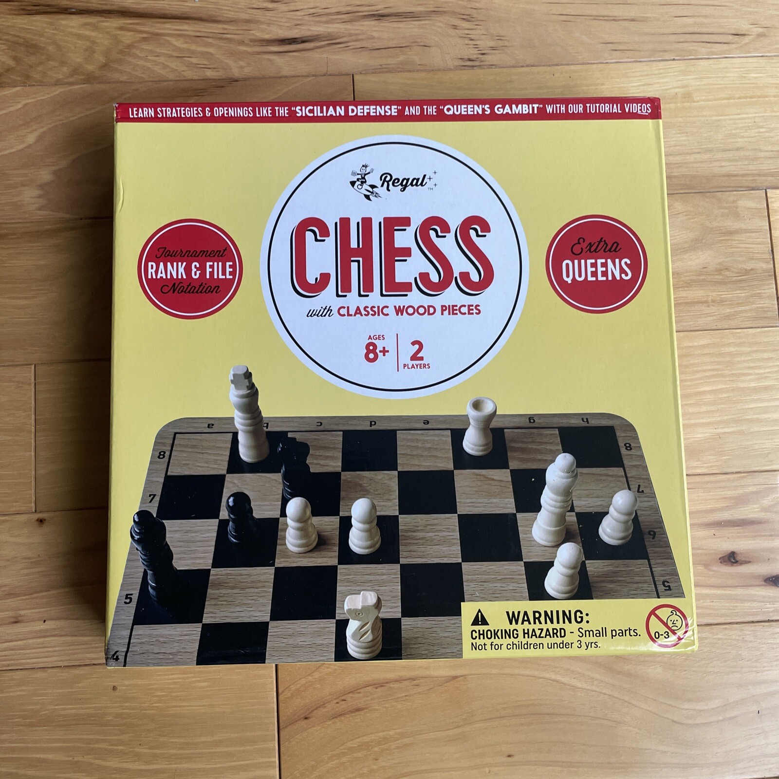 Regal Games Standard Wood Chess Board Set with Classic Pieces, 10 Inch