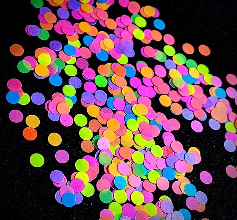 3MM DOT Mixed Neon DOT Glitter~Nail Art•Acrylic•Gel•Body Art•Festival•Crafts