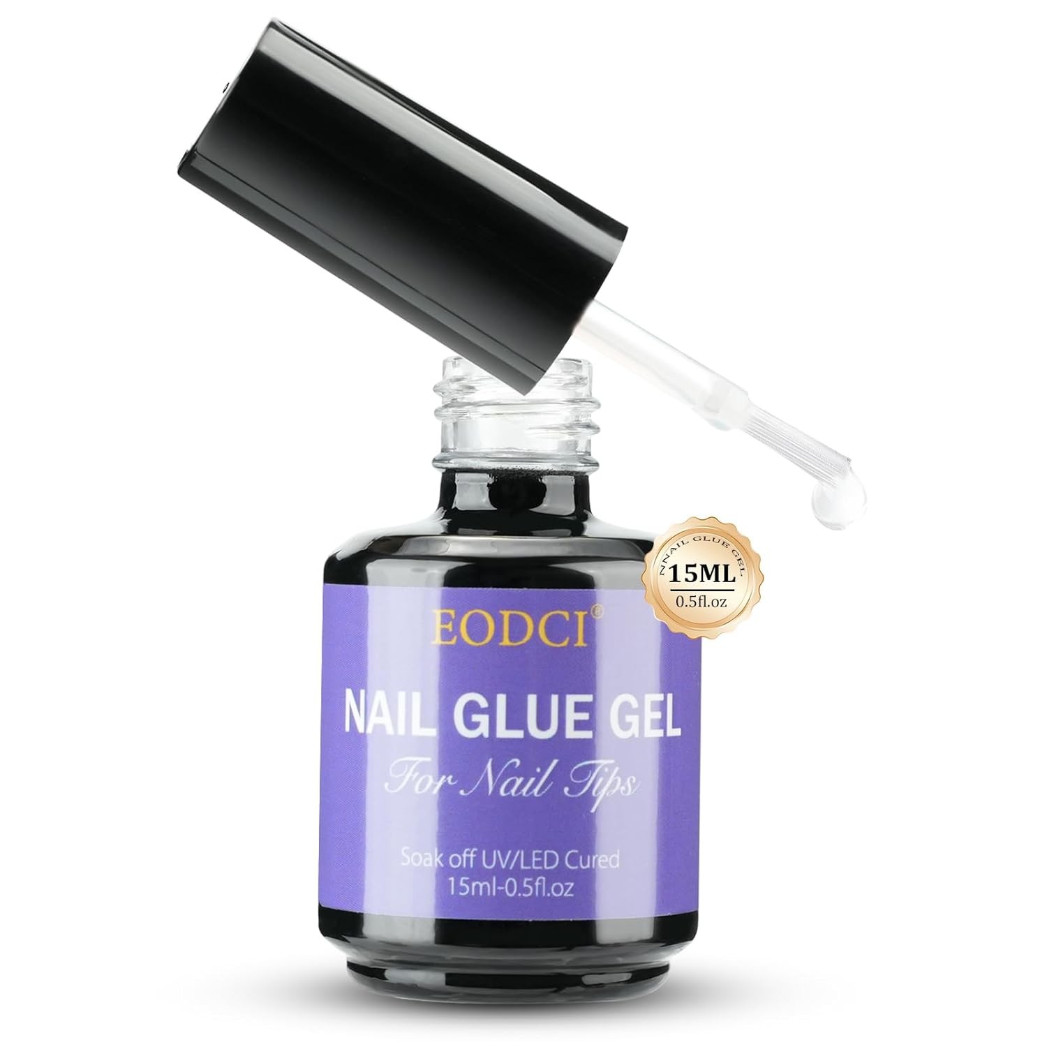 Gel Nail Tips Glue, 15ml Nail Glue Gel Soak Off Glue Super Strong Nail Glue