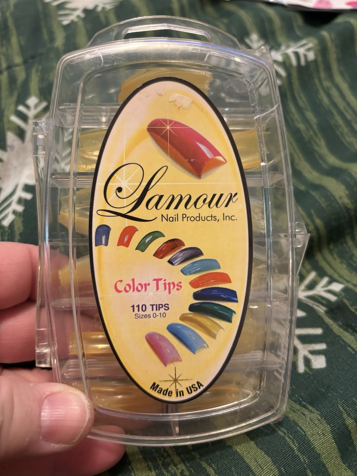Lamour Color Tips Artificial Nail Tips Multicolor 110 Tips Sizes 0-10