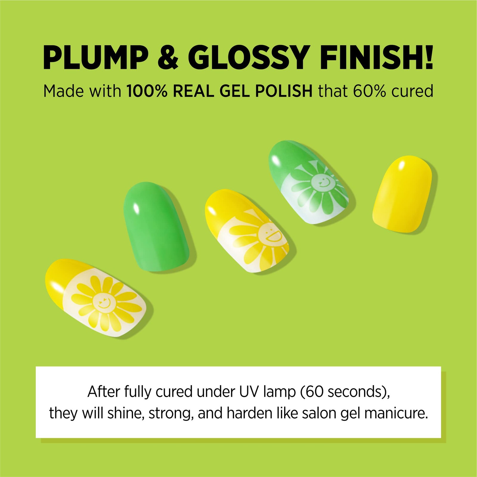 Hip Chic Nailed It Semi-cured Gel Nail Strip, Flower Mood, 22 Strips