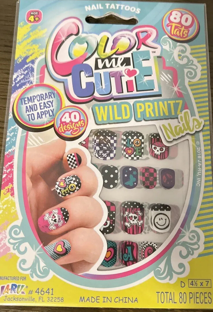 Color Me Cutie Dress-Up Nail Tattoo Wild Printz