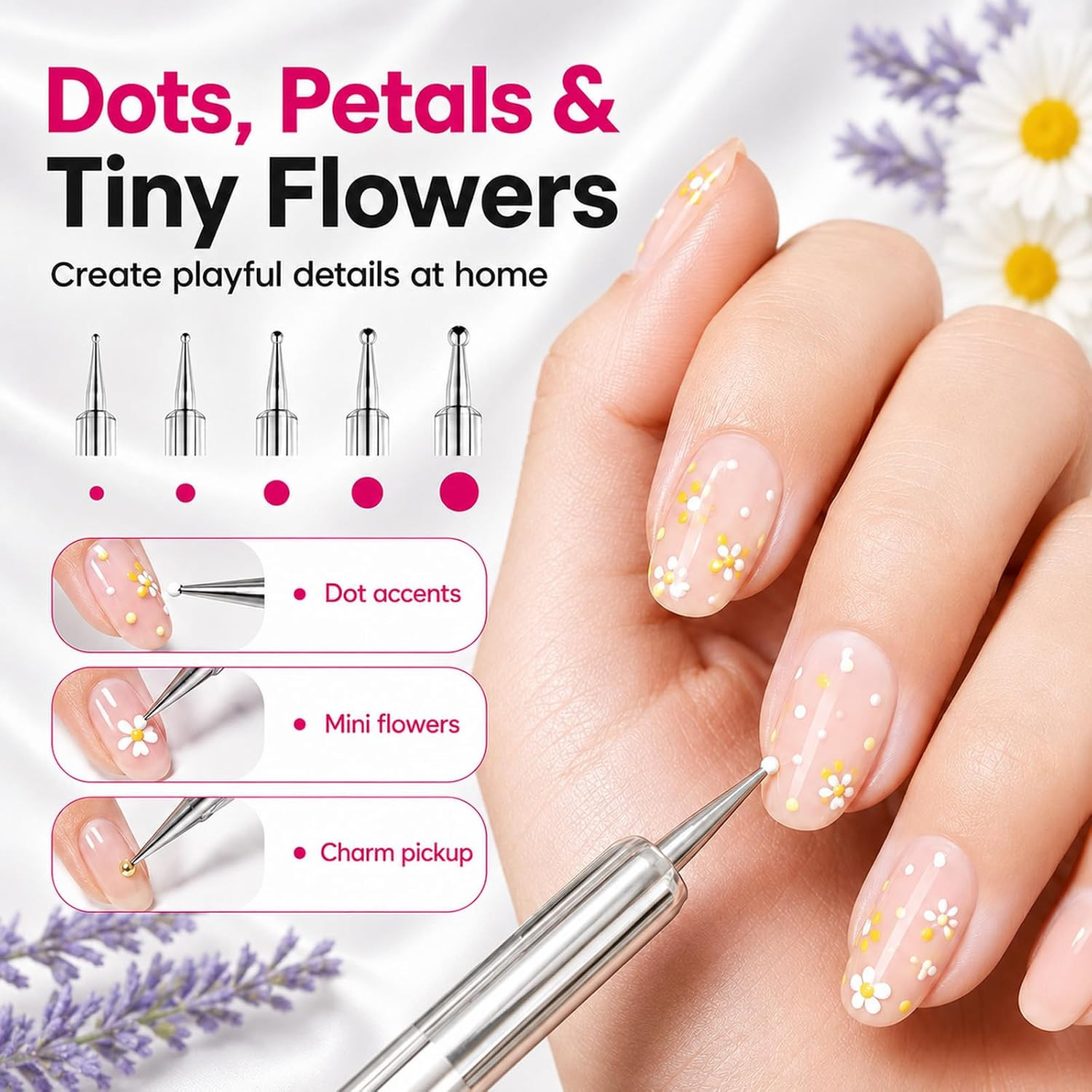 Beetles Nail Art Brushes 8Pcs – Crystal Nail Art Tools Double-Headed | Nails Dot