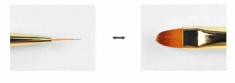 Nail Brush Size #6 UV Extension Gel Liner Round Oval Head Sculpting Painting 6mm