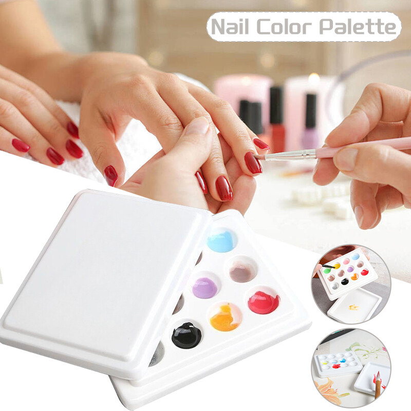 Nail Art Color Palette Dustproof Watercolor Paint Palette Manicure Accessories